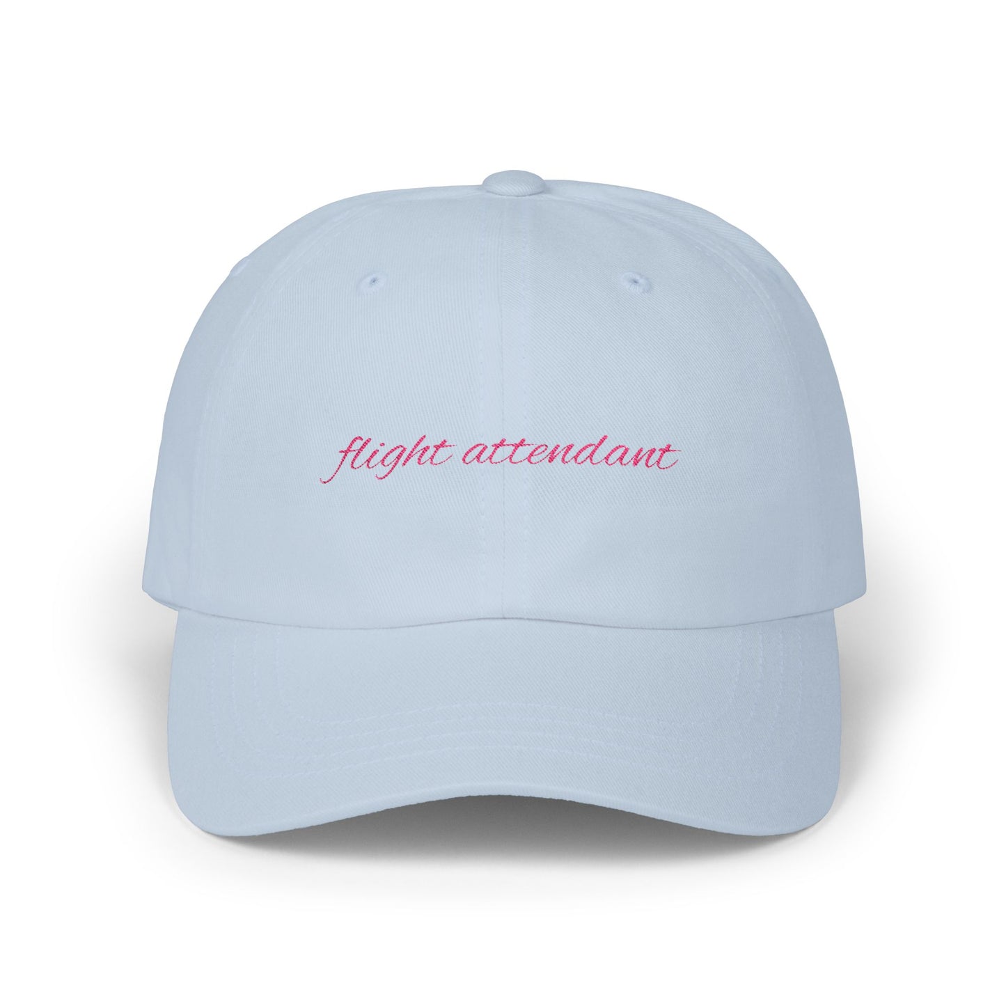 Flight Attendant Cap- Embroidered Baseball Hat for Cabin Crew, Comfy Travel Day Hat, Funny Gift for Airline Crew
