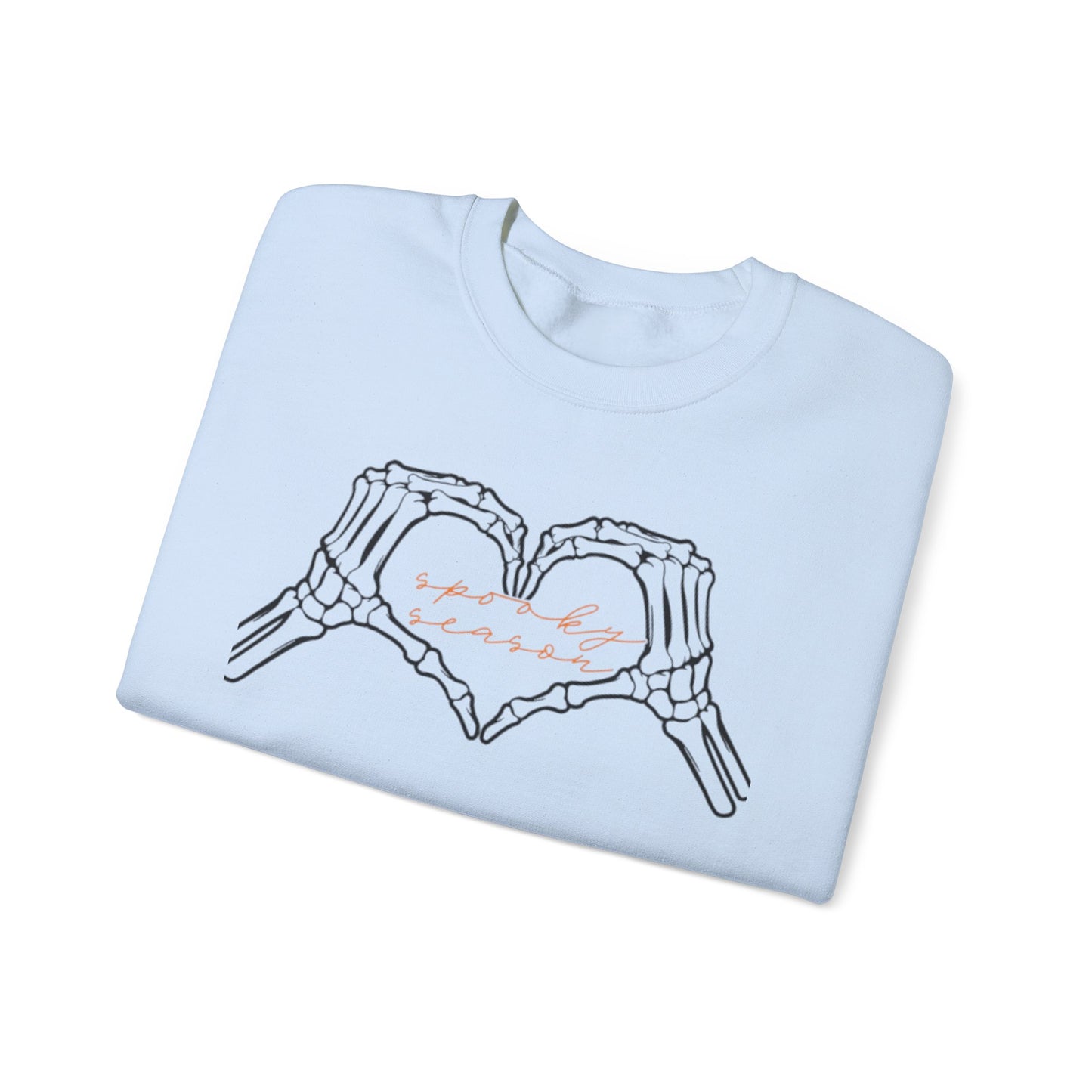 Spooky Season Unisex Crewneck Sweatshirt, Cozy Gift for Friends, Skeleton Love, Halloween Apparel, Casual Layering