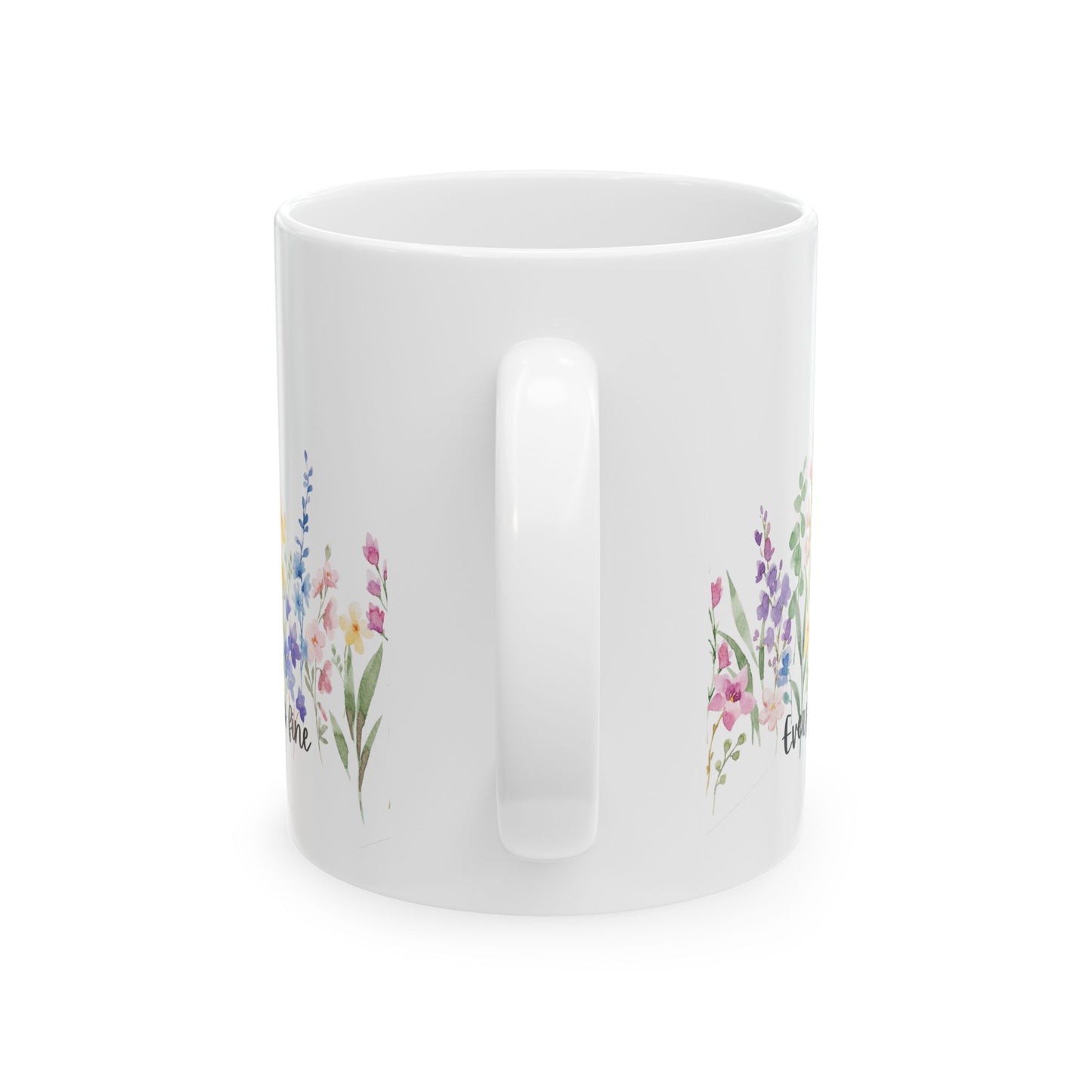 Floral "Everything is Fine" Ceramic Mug, Perfect Gift for Friends, Motivational Coffee Cup, Home Decor, Mother's Day, Daily Motivation