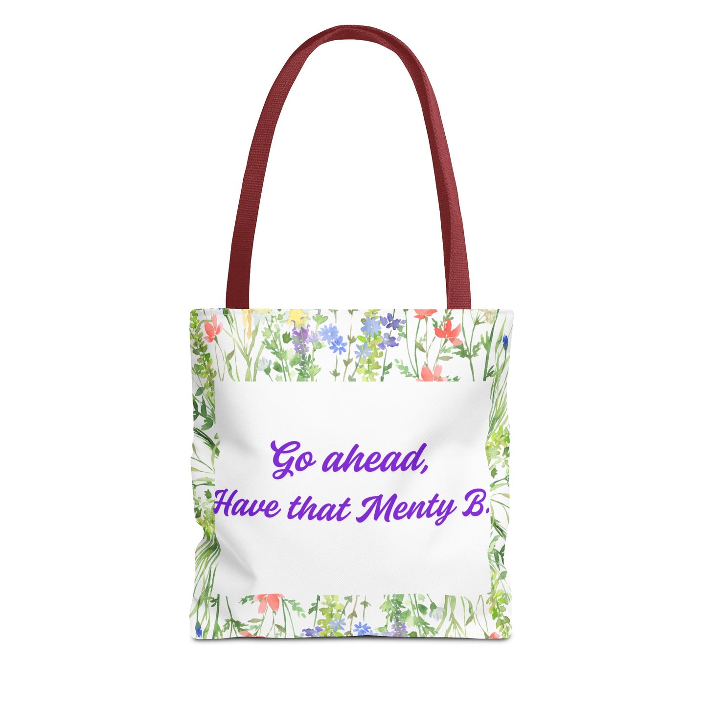 Floral Motivational Tote Bag, Inspirational Gift, Shopping Bag, Eco-Friendly, Spring Style, Unique Tote for Everyday Use