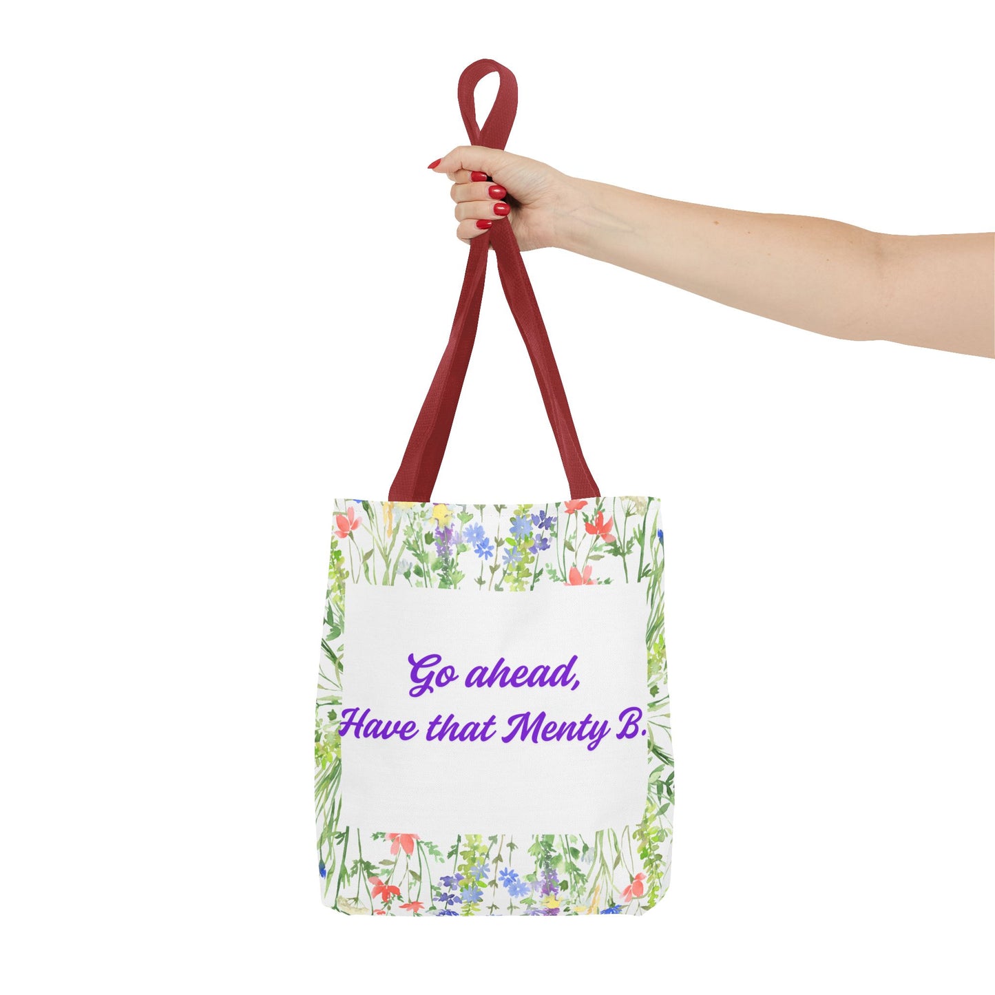 Floral Motivational Tote Bag, Inspirational Gift, Shopping Bag, Eco-Friendly, Spring Style, Unique Tote for Everyday Use