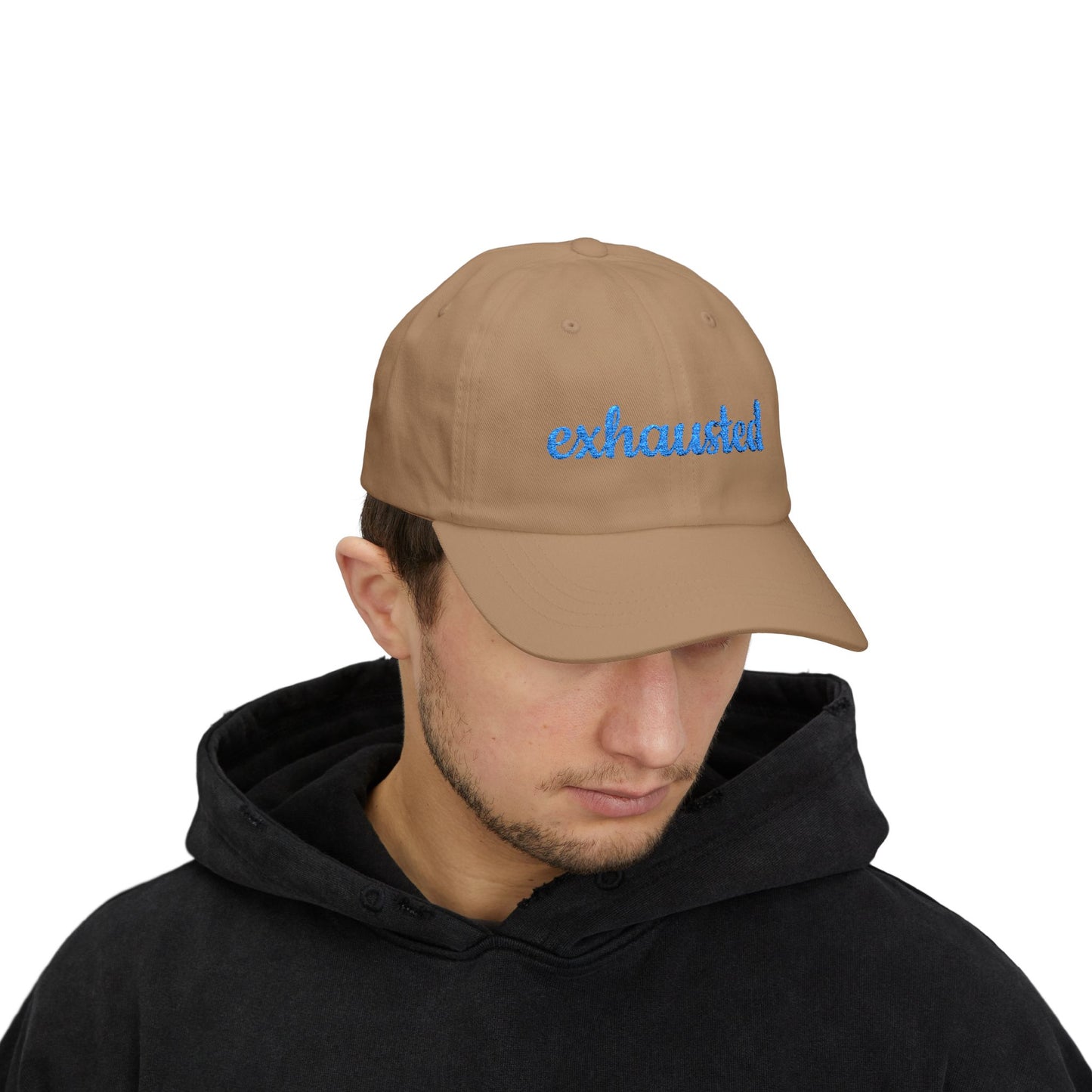 Exhausted Cap- Funny Flight Attendant Baseball Cap, Tired Crew Gift, Travel Life Hat for Pilots, Cabin Crew or any Exhausted Persons”