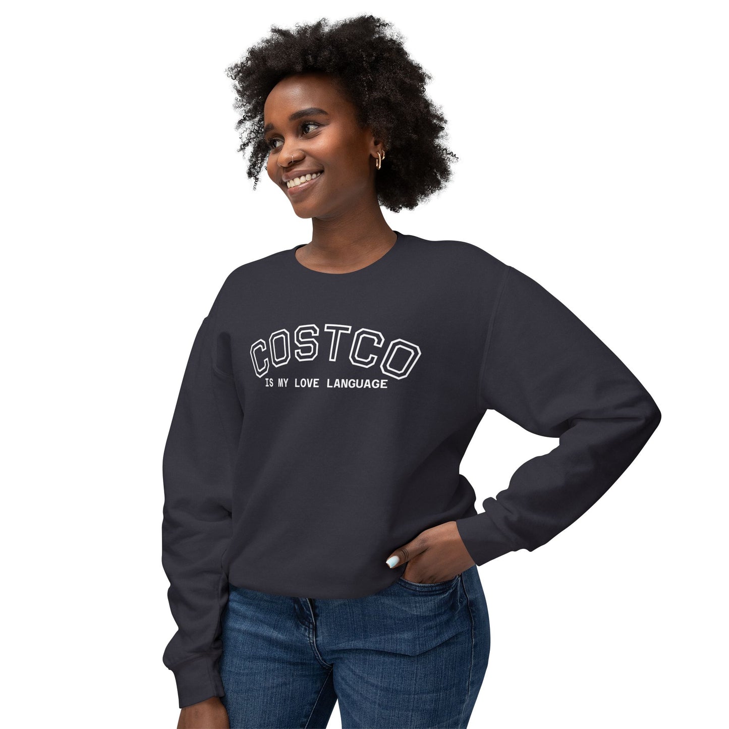 Costco Love Language Sweatshirt, Unisex Crewneck, Cozy Gift for Food Lovers, Casual Fashion, Great for Holidays & Everyday Wear