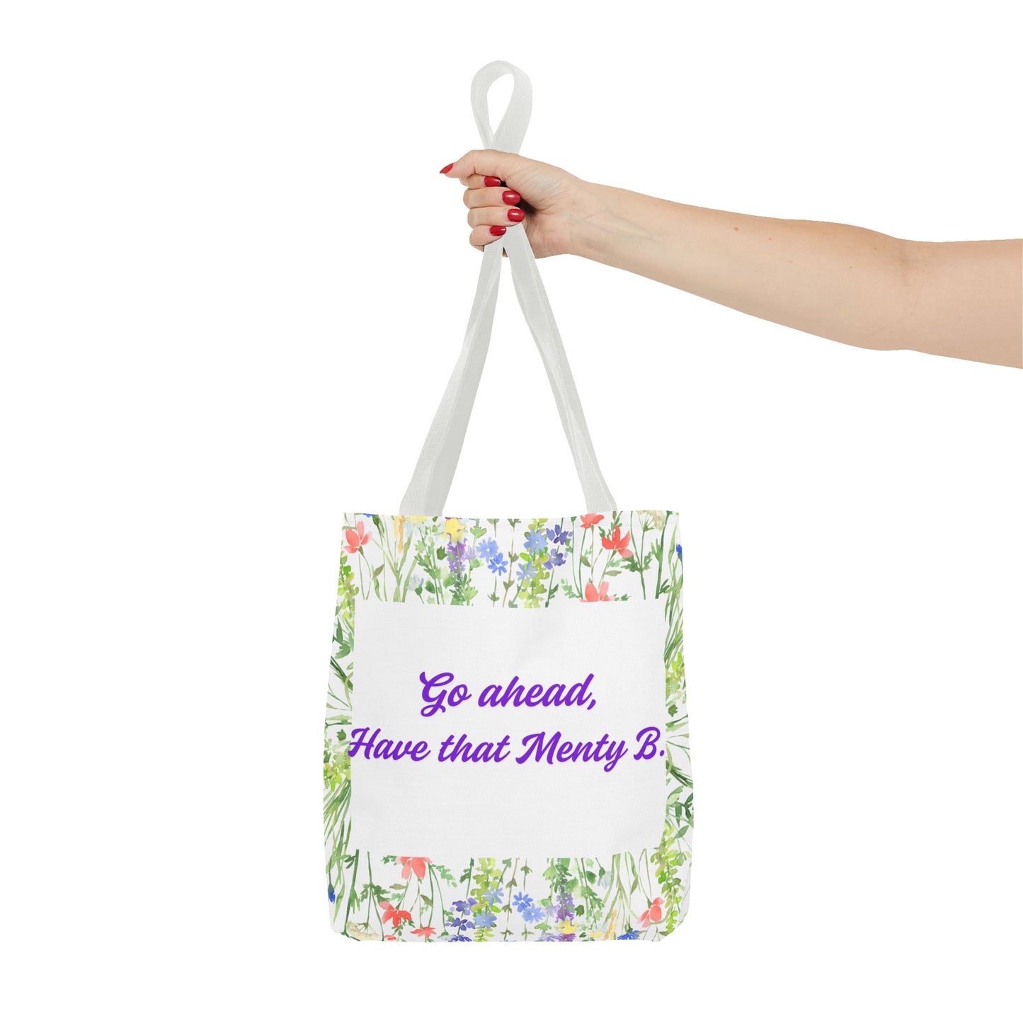 Floral Motivational Tote Bag, Inspirational Gift, Shopping Bag, Eco-Friendly, Spring Style, Unique Tote for Everyday Use