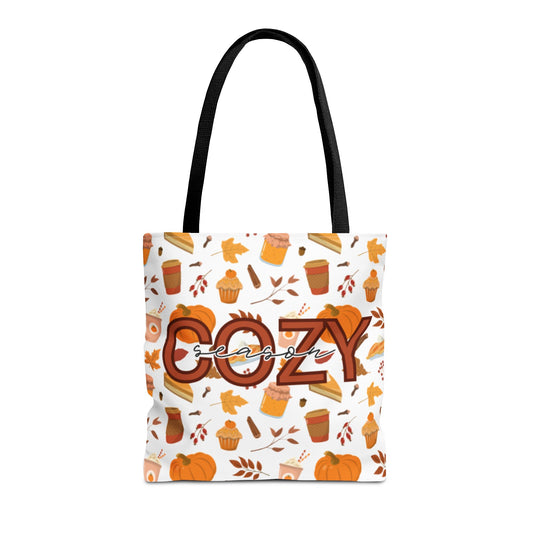 Cozy Season Tote Bag, Fall Tote, Autumn Bag, Halloween Shopping Bag, Seasonal Gift, Eco-Friendly Tote