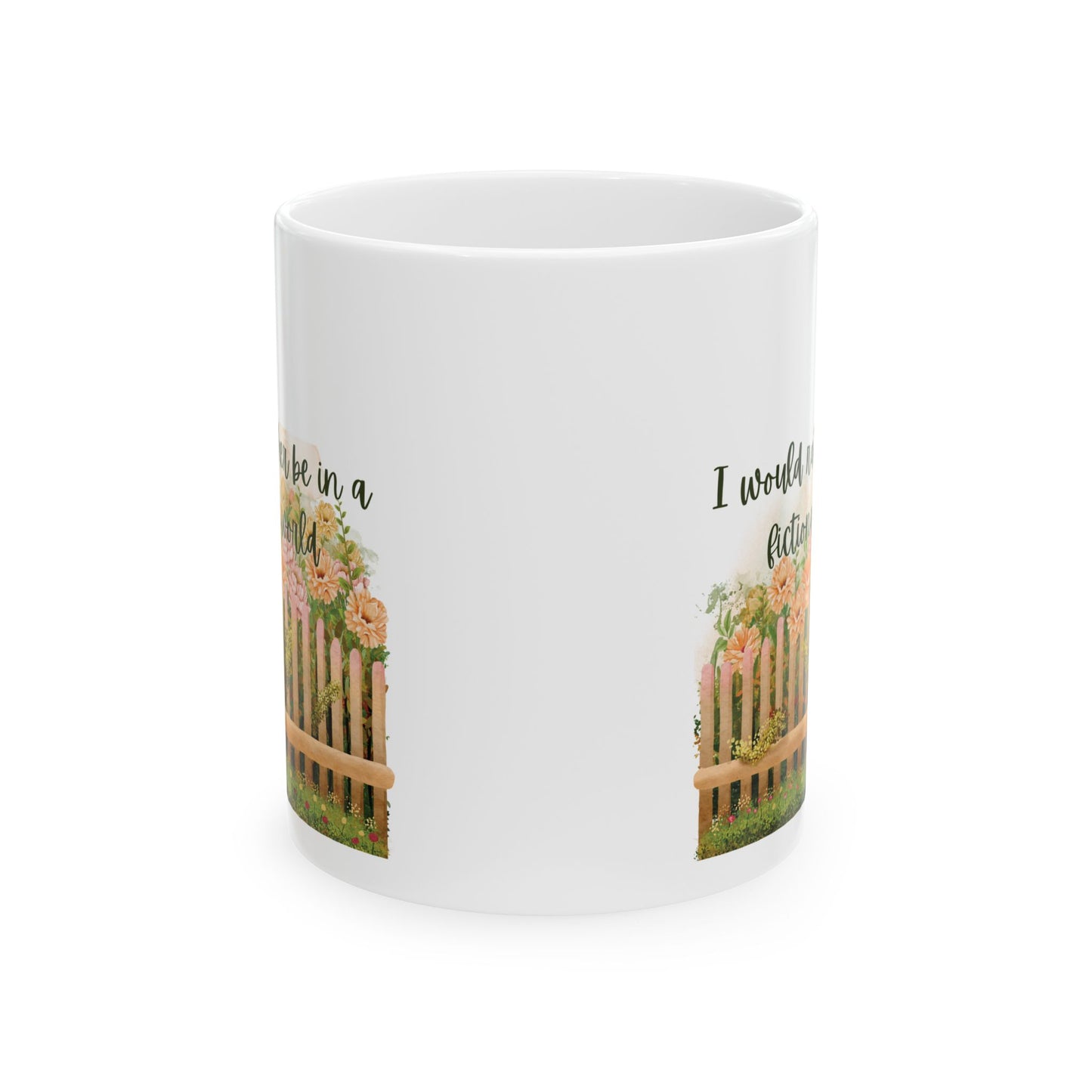 Charming Floral Garden Mug, Gift for Readers, Gardeners, Home Decor, Coffee Lover's Essential, Mother's Day, Inspirational Quote