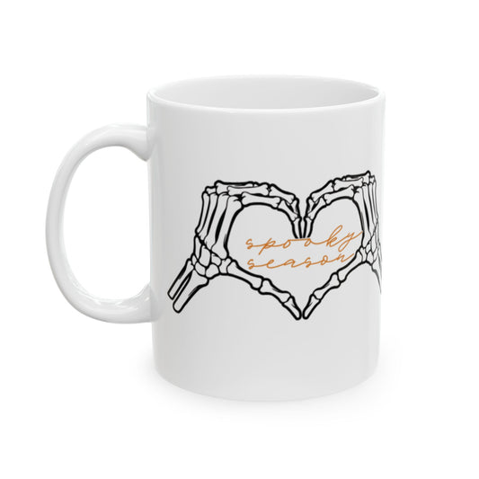 Skeleton Hand Coffee Mug, Unique Ceramic Cup, Halloween Decor, Gothic Gift, Quirky Drinkware, Spooky Tea Mug