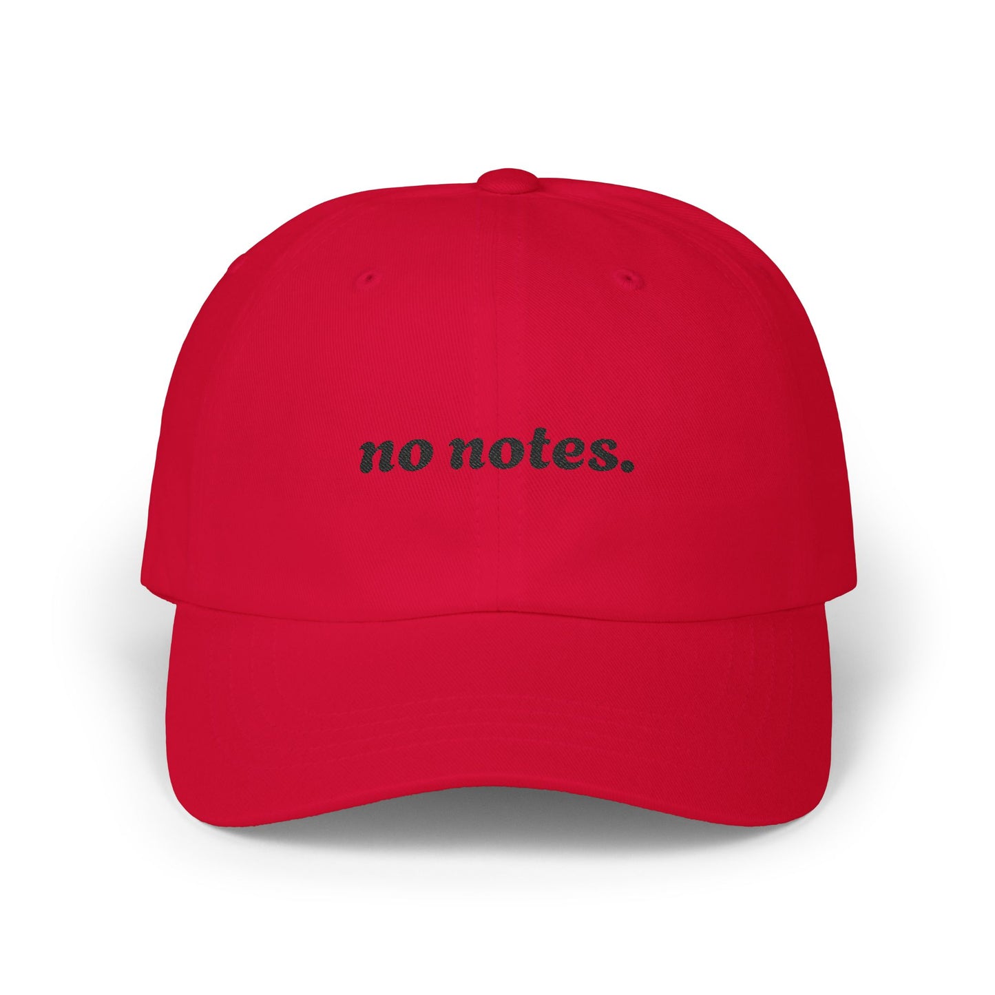 Classic Dad Cap with 'No Notes' Embroidery - Casual Style Hat for Lovers of New Girl, Gift for Humans, Everyday Wear, Birthdays