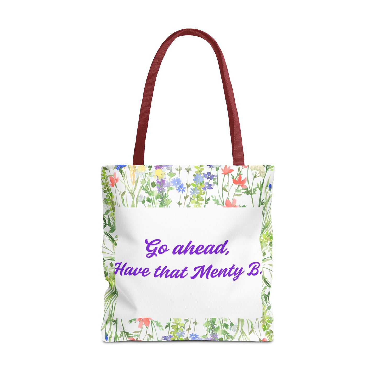 Floral Motivational Tote Bag, Inspirational Gift, Shopping Bag, Eco-Friendly, Spring Style, Unique Tote for Everyday Use