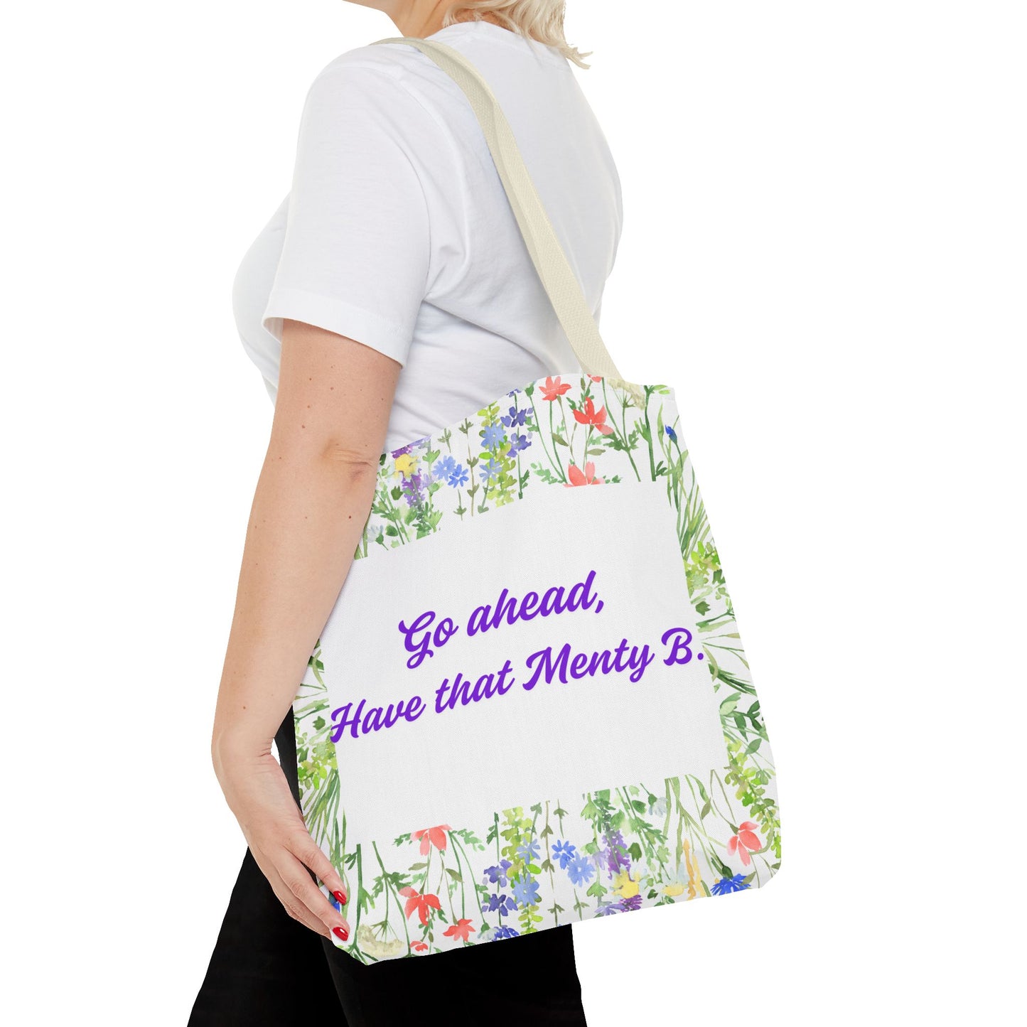 Floral Motivational Tote Bag, Inspirational Gift, Shopping Bag, Eco-Friendly, Spring Style, Unique Tote for Everyday Use