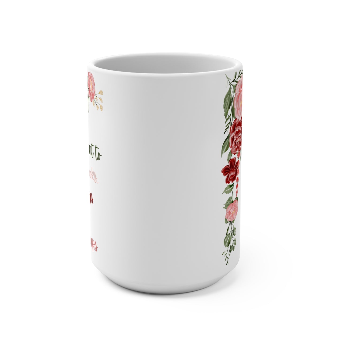Cozy Floral Mug with Inspirational Quote, Perfect for Book Lovers, Coffee Enthusiasts, Gift for Readers, Valentine's Day, Home Decor