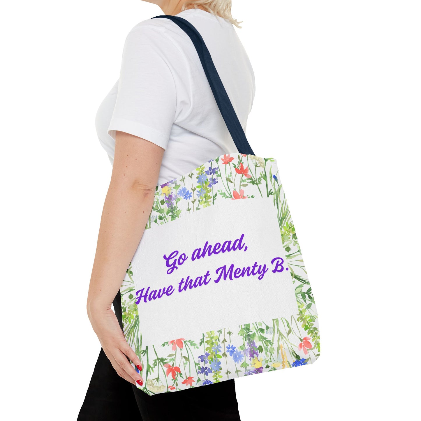Floral Motivational Tote Bag, Inspirational Gift, Shopping Bag, Eco-Friendly, Spring Style, Unique Tote for Everyday Use