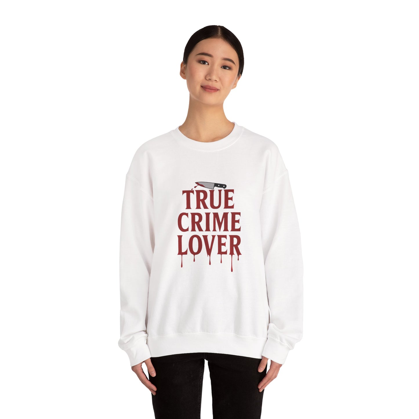 True Crime Lover Sweatshirt- Cozy Murder Show Crewneck, Funny Gift for Crime Junkies, Podcast Bingers & Sleuth Queens