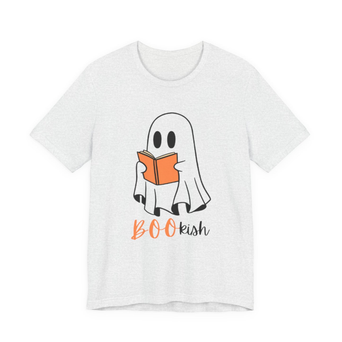 BOOkish Ghost Reading Unisex Tee, Cute Halloween Shirt, Autumn Apparel, Ghost Lover Gift, Spooky Reading T-Shirt