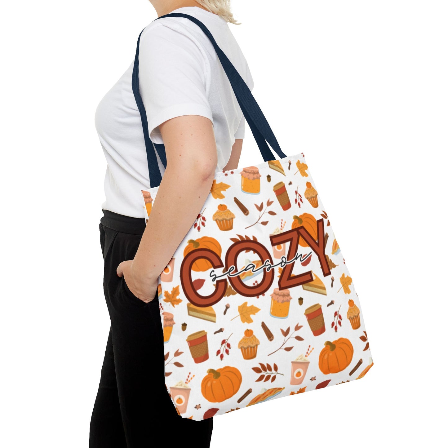 Cozy Season Tote Bag, Fall Tote, Autumn Bag, Halloween Shopping Bag, Seasonal Gift, Eco-Friendly Tote