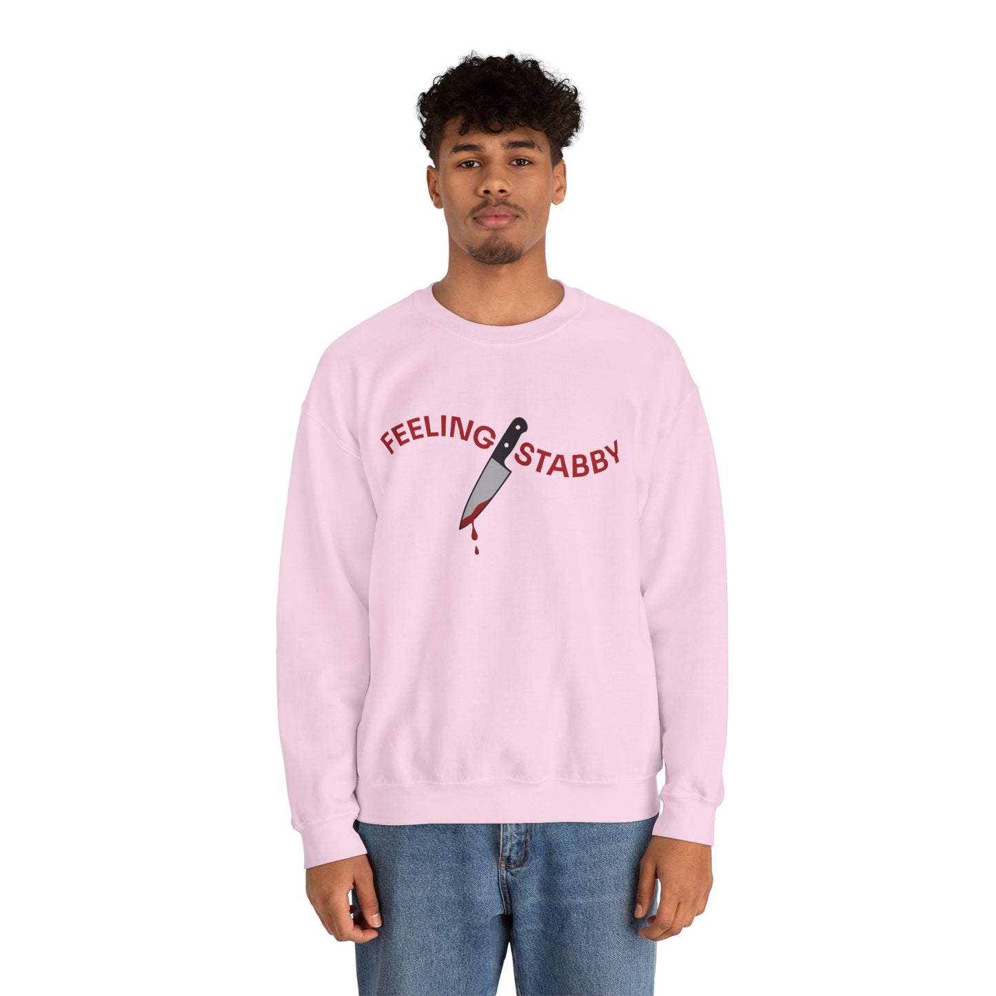 Feeling Stabby Crewneck Sweatshirt-Funny Murder Podcast Gift, Forensics Obsession Cover, Crime Junkie Aesthetic Sweatshirt