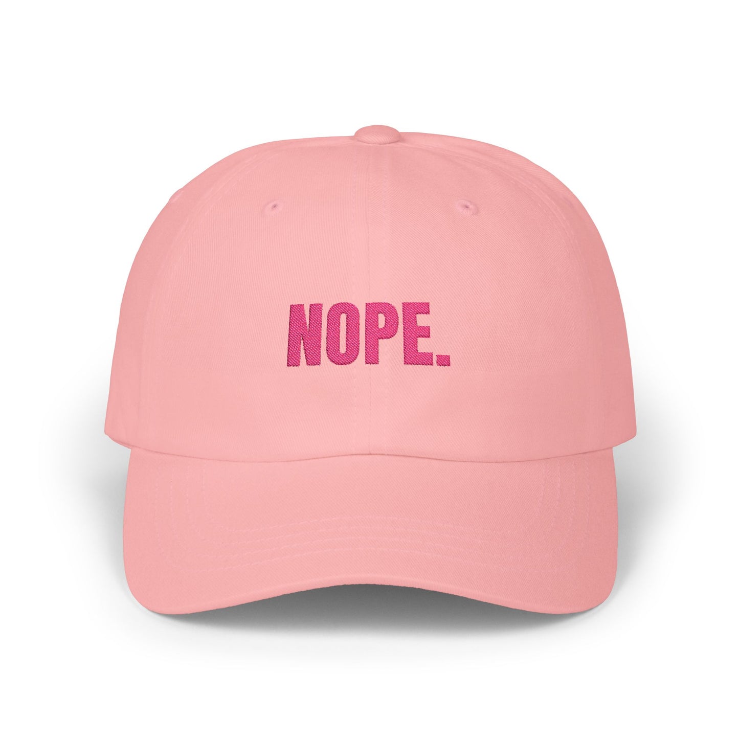 NOPE Cap- Sarcastic Embroidered Baseball Cap, Funny Low-Key Mood Hat, Sassy Gift for Introverts and Burnt-Out Baddies