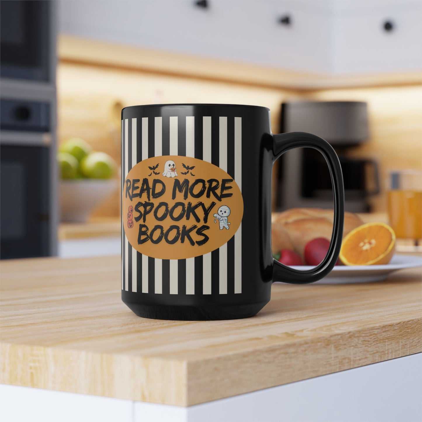 Spooky Book Lover's Mug, Read More Spooky Books, Halloween Gift, Coffee Lovers, Witchy Decor, Autumn Beverage