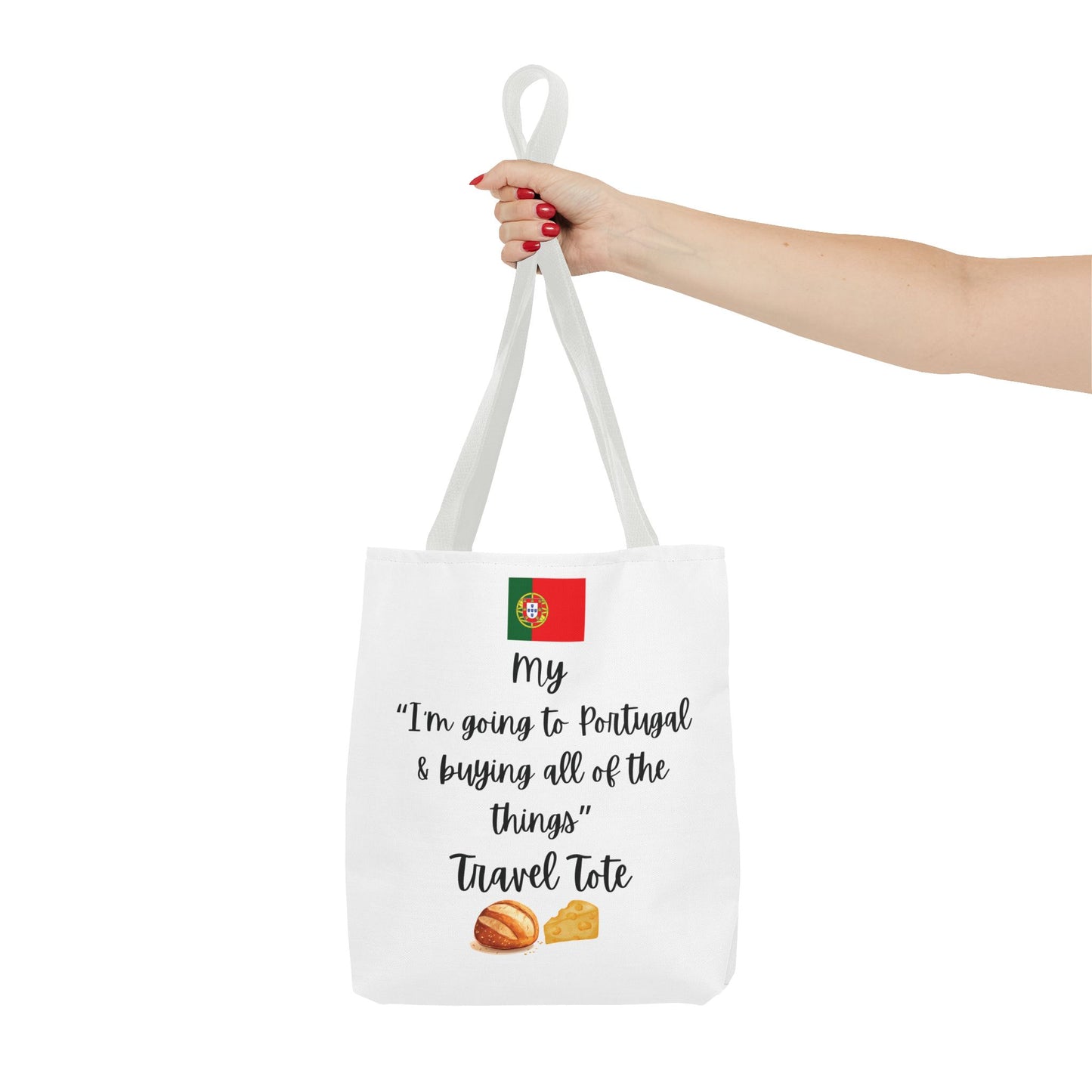 Travel Tote Bag – "My I'm Going to Portugal & Buying All of The Things" – Perfect for Flight Crews, Vacation, Beach, Shopping, Gift for Travelers, Adventure
