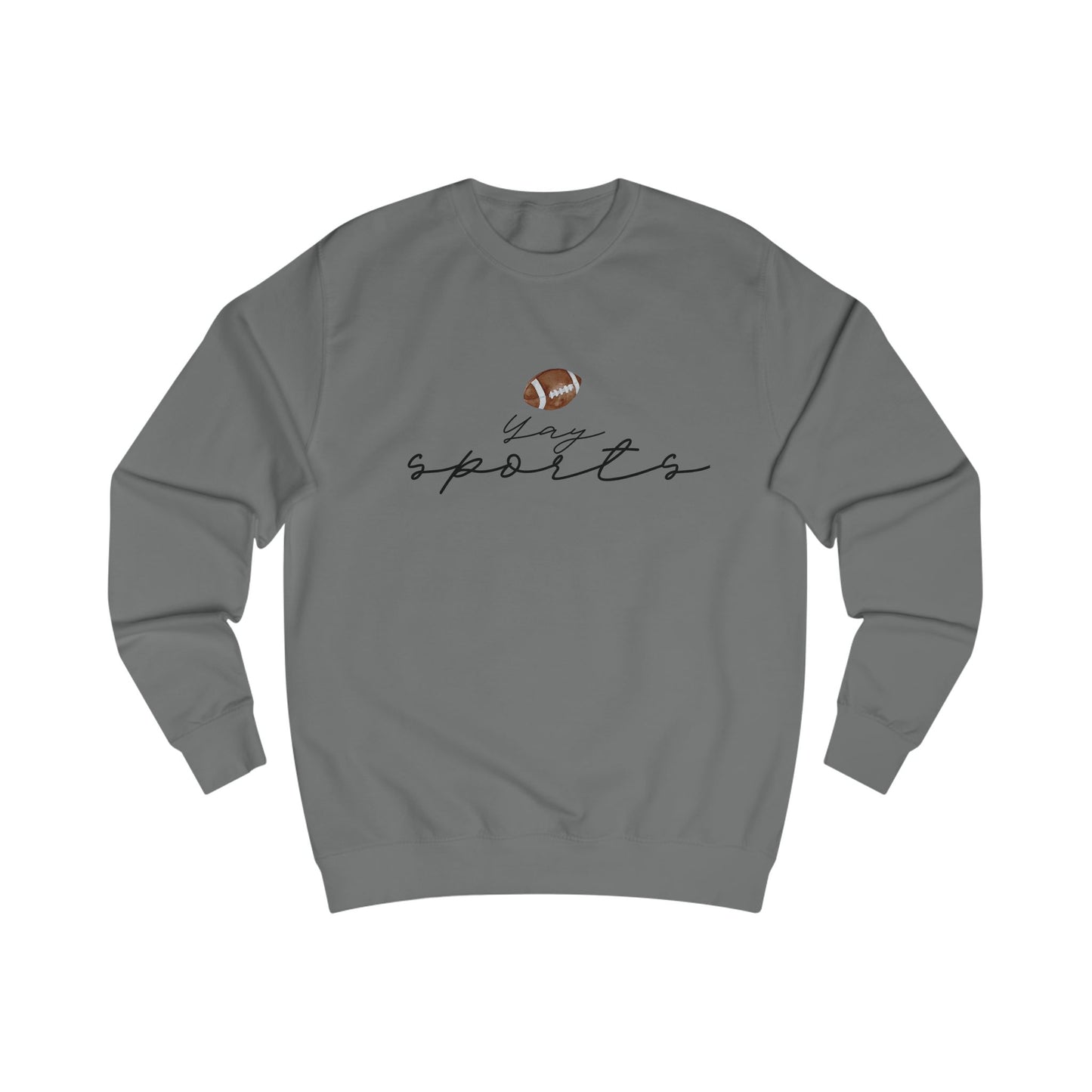 Yay Sports with Football Graphic, Cozy Sportswear, Fitness Gift, Game Day Apparel, Great for Fall Outings