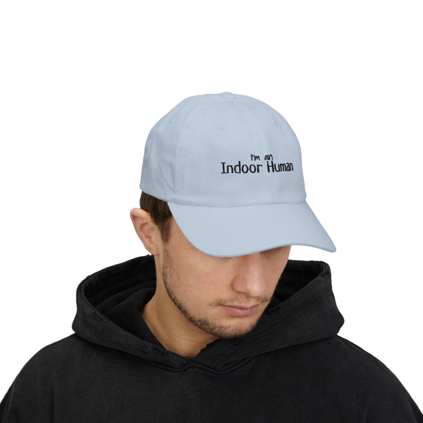 Indoor Human Classic Cap | Funny Hat for Homebodies | Gift for People Who Don't Like Leaving the House | Casual Cap | Outdoor (or Indoor) Adventures | Everyday Wear
