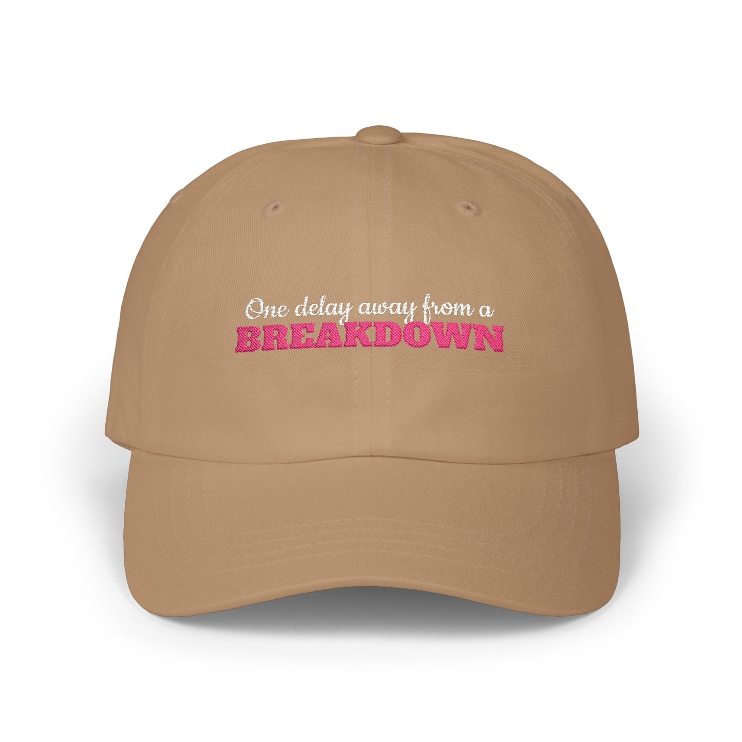 Classic Dad Cap - "One Day Away from a Breakdown" - Funny Gift for Humans with Emotions, Cool Baseball Hat, Casual Headwear, Gift for Birthdays, Gift for Random Days [...]