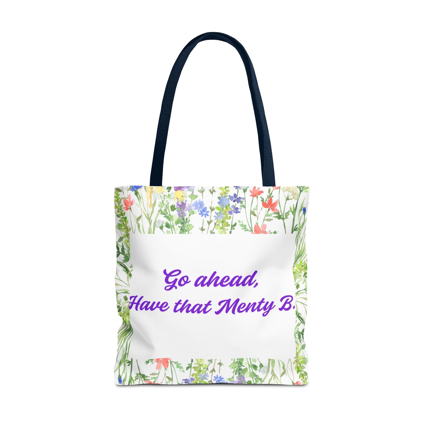 Floral Motivational Tote Bag, Inspirational Gift, Shopping Bag, Eco-Friendly, Spring Style, Unique Tote for Everyday Use