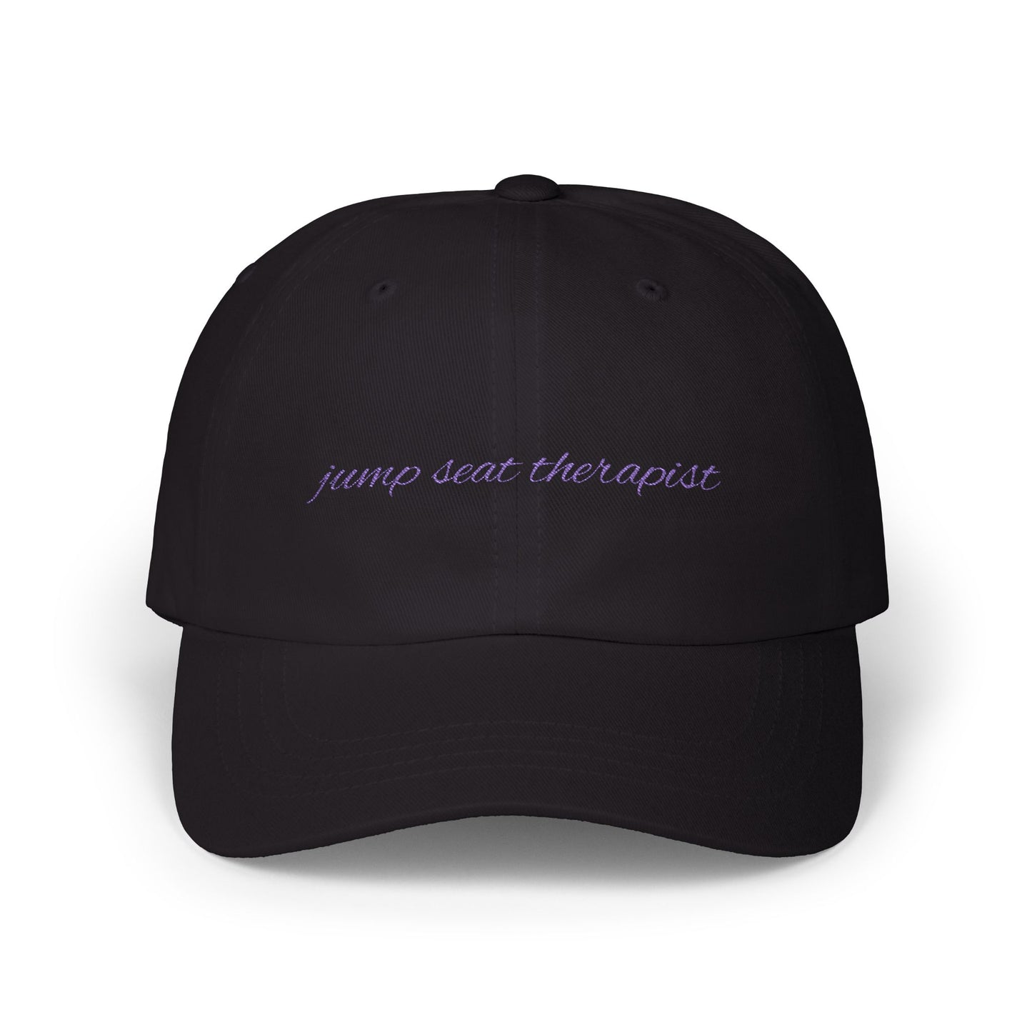 Jump Seat Therapist Cap- Funny Flight Attendant Hat, Sarcastic Crew Life Gift, Embroidered Baseball Cap for Cabin Crew
