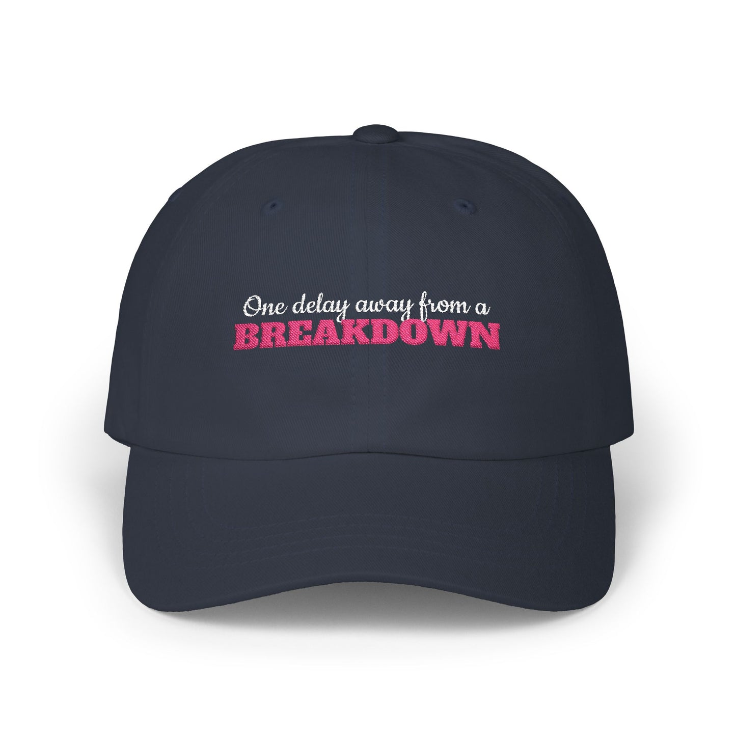 Classic Dad Cap - "One Day Away from a Breakdown" - Funny Gift for Humans with Emotions, Cool Baseball Hat, Casual Headwear, Gift for Birthdays, Gift for Random Days [...]