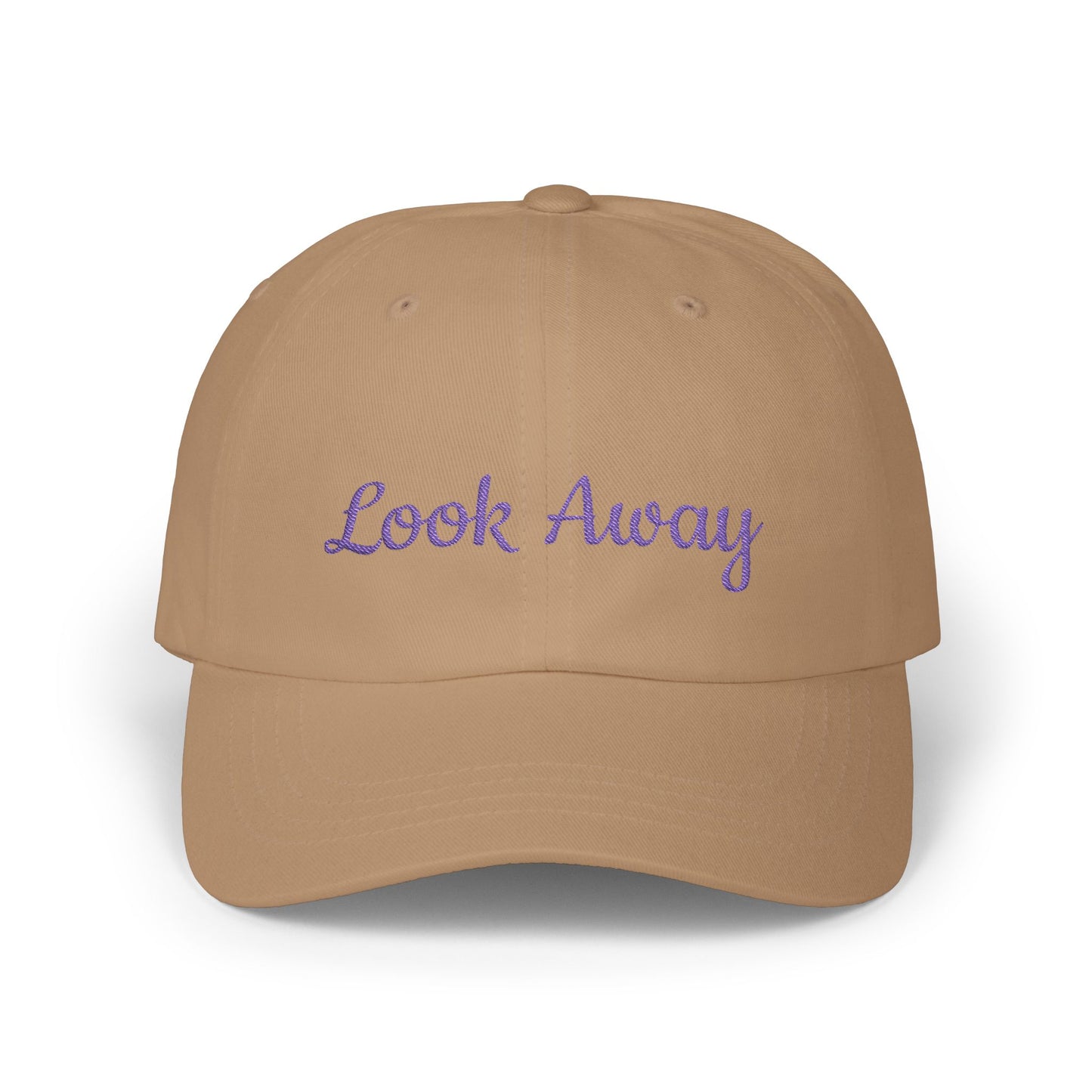 Classic Cap with 'Look Away' Embroidery, Casual Baseball Hat, Gift for Any and All Introverts, Summer Accessory, Trendy Fashion, Don't Look At Me