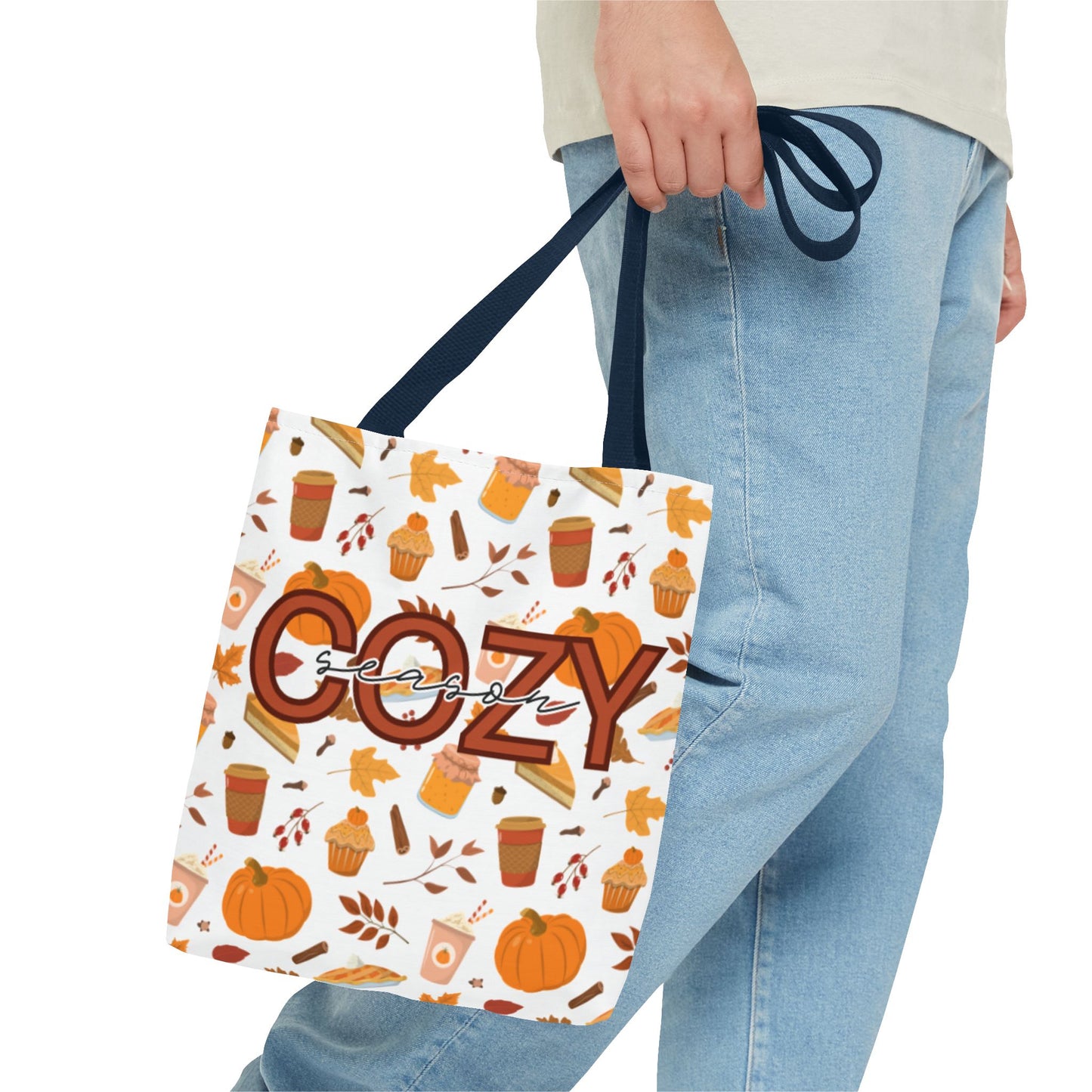 Cozy Season Tote Bag, Fall Tote, Autumn Bag, Halloween Shopping Bag, Seasonal Gift, Eco-Friendly Tote