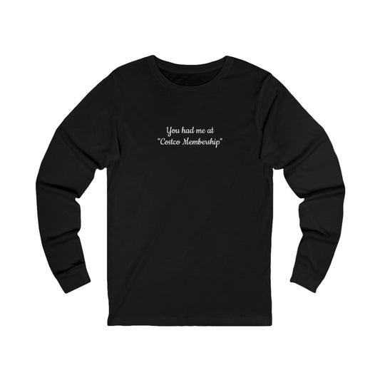 Costco Lover Long Sleeve Tee, Funny Gift, Unisex Fashion, Casual Wear, Perfect for Costco Enthusiasts & Shoppers, Birthdays, Holidays
