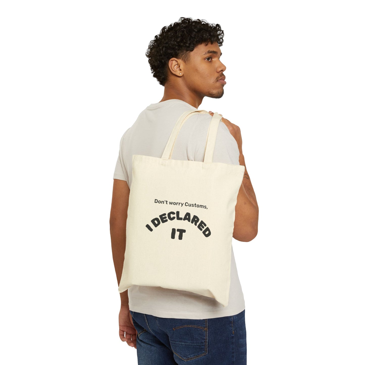 Don't Worry Customs Tote Bag- Funny Travel Tote for Frequent Flyers, Sarcastic Airport Gift for Jetsetters, Perfect Gift for Cabin Crew
