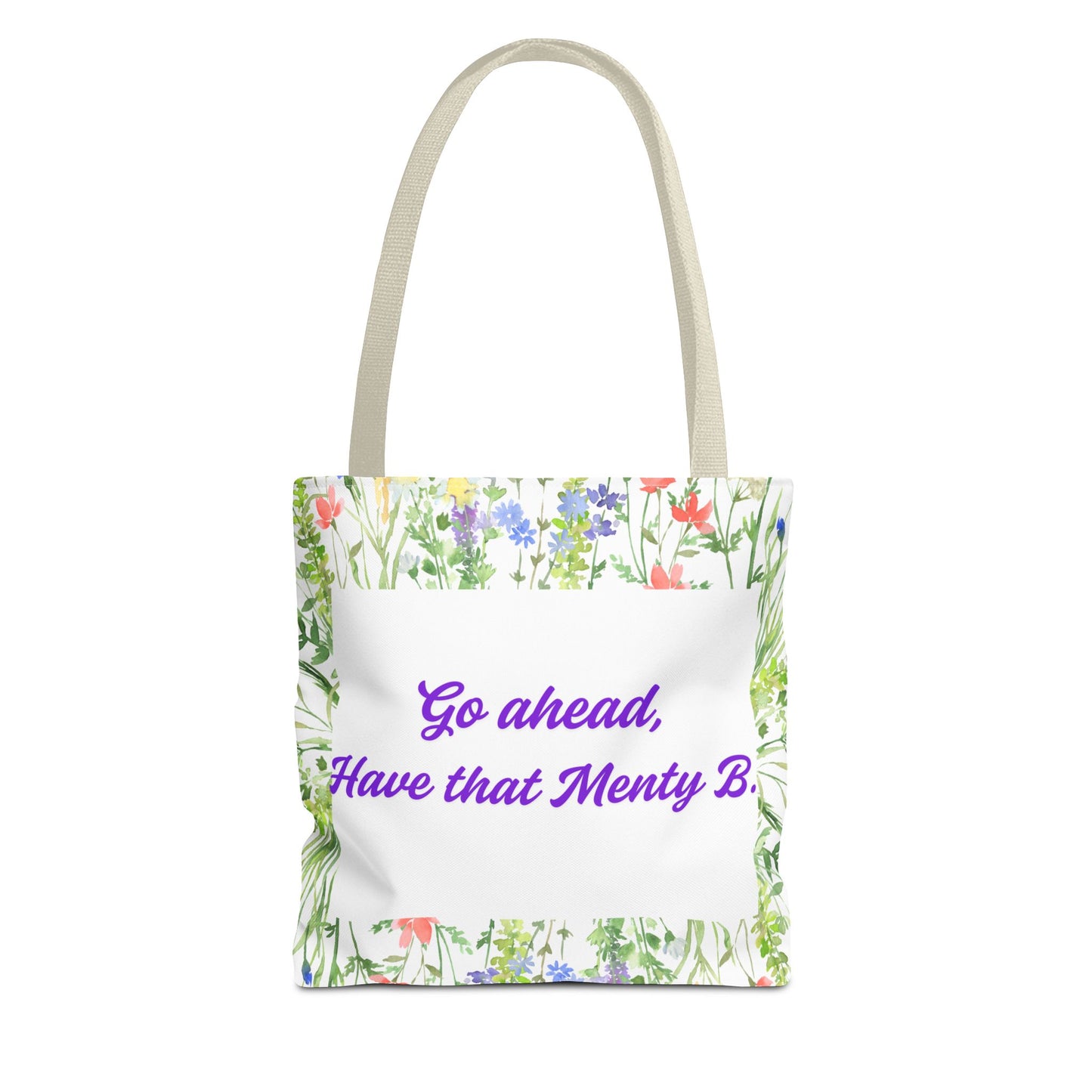 Floral Motivational Tote Bag, Inspirational Gift, Shopping Bag, Eco-Friendly, Spring Style, Unique Tote for Everyday Use