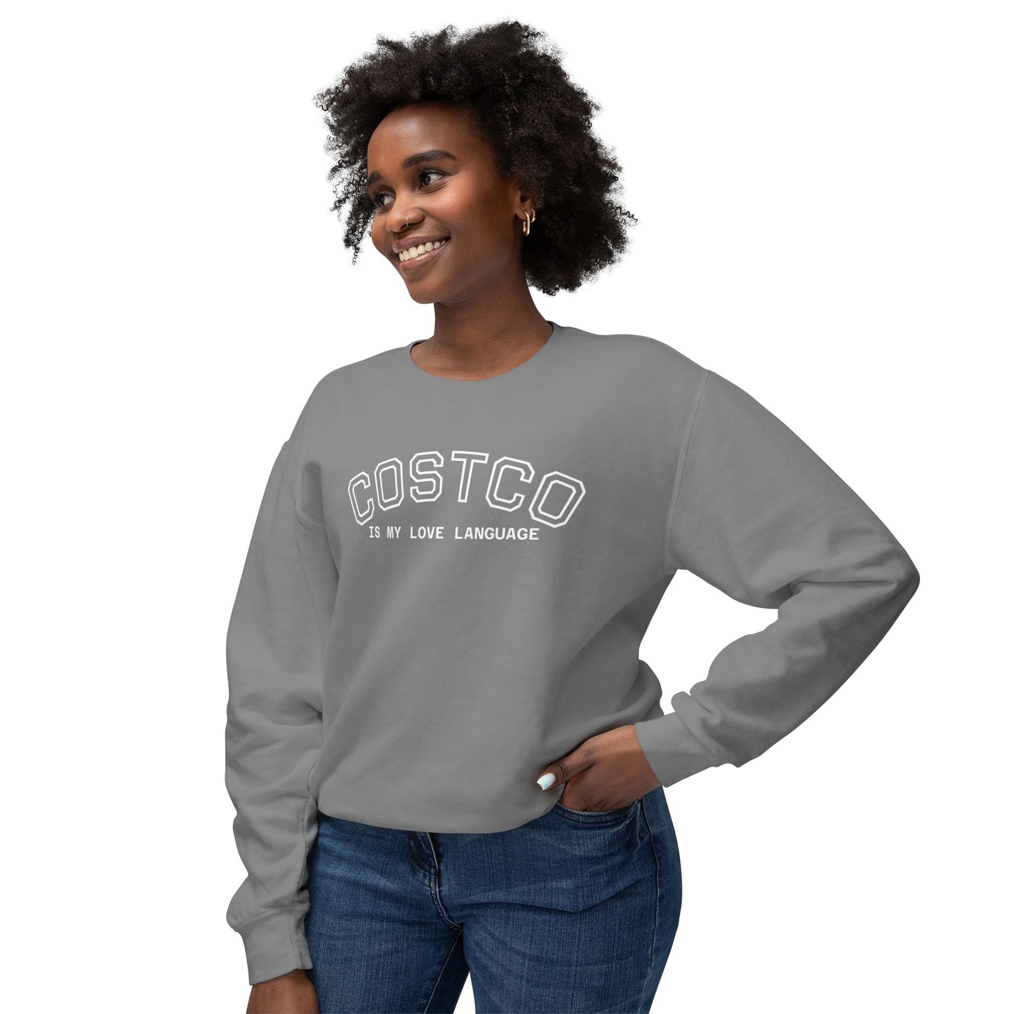 Costco Love Language Sweatshirt, Unisex Crewneck, Cozy Gift for Food Lovers, Casual Fashion, Great for Holidays & Everyday Wear