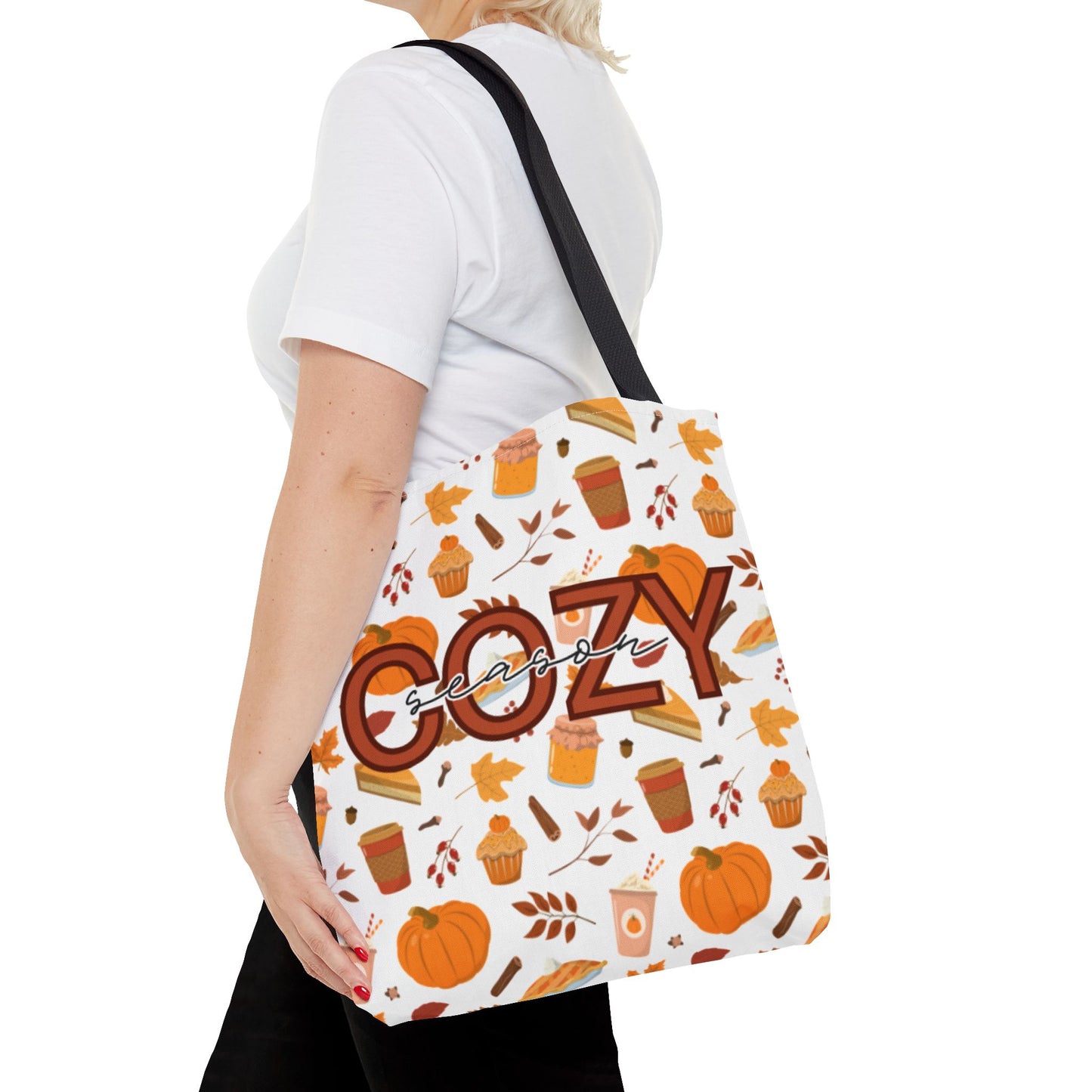 Cozy Season Tote Bag, Fall Tote, Autumn Bag, Halloween Shopping Bag, Seasonal Gift, Eco-Friendly Tote