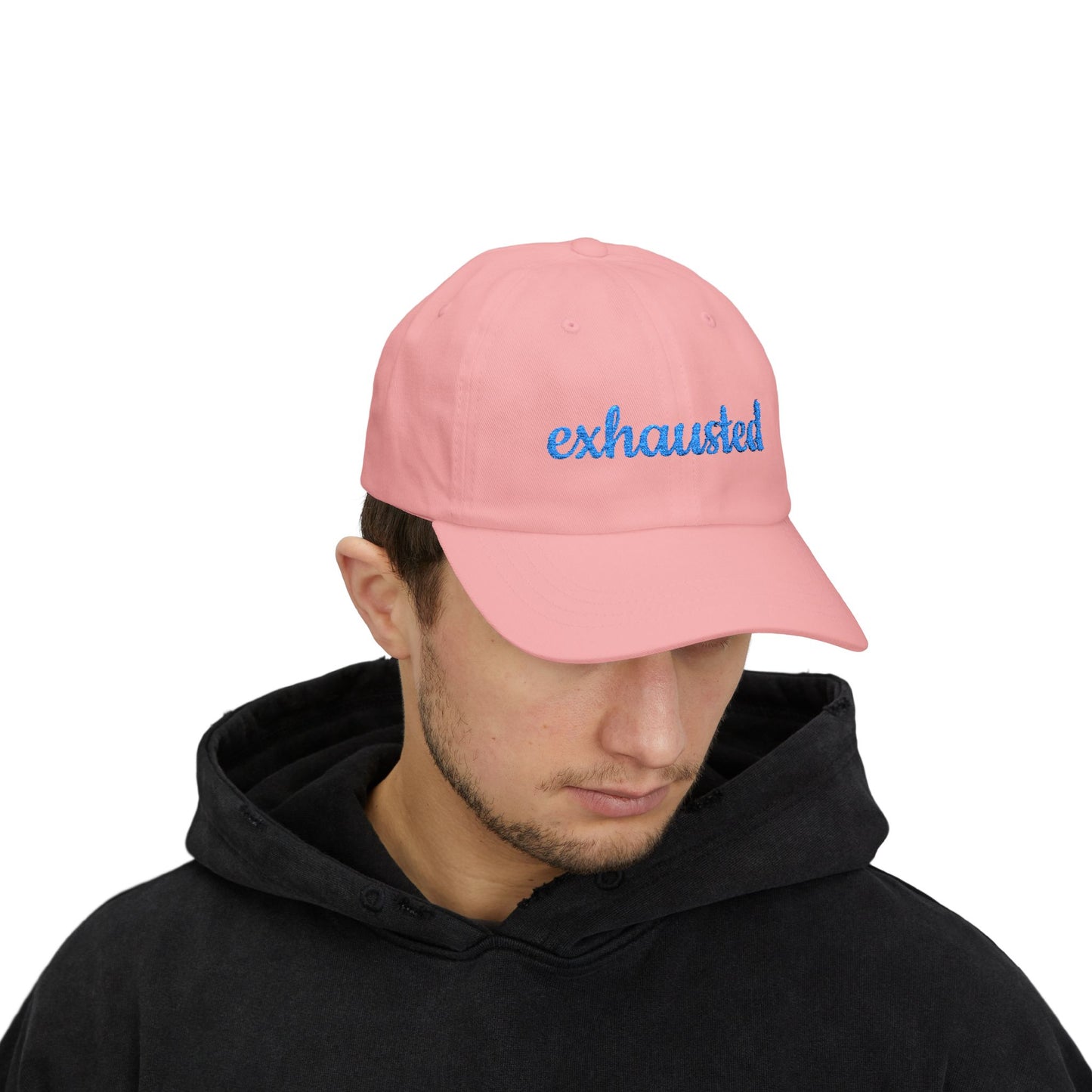 Exhausted Cap- Funny Flight Attendant Baseball Cap, Tired Crew Gift, Travel Life Hat for Pilots, Cabin Crew or any Exhausted Persons”