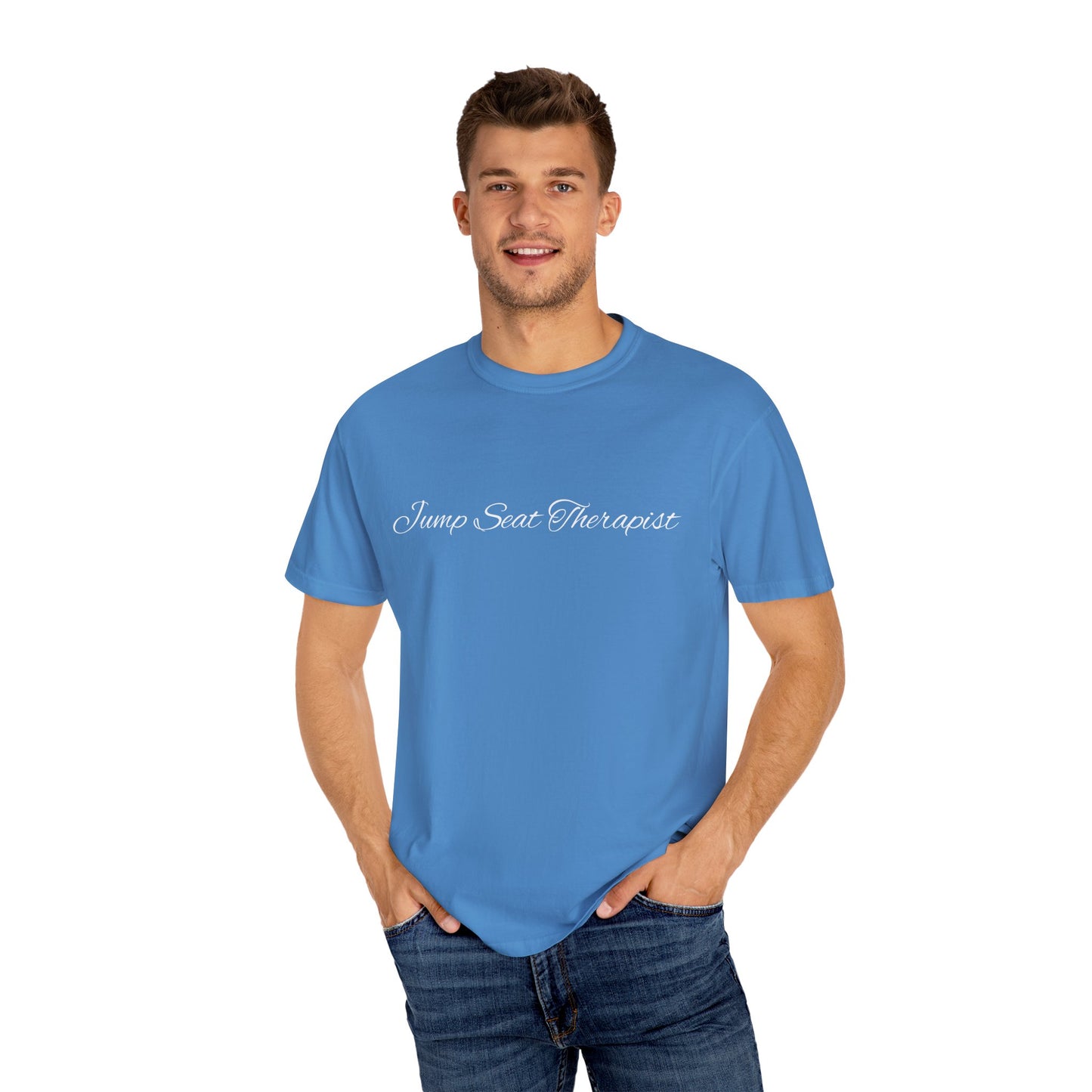 Jump Seat Therapist T-Shirt- Funny Flight Attendant Tee, Cabin Crew Life Shirt, Sarcastic Aviation Gift for Airline Workers