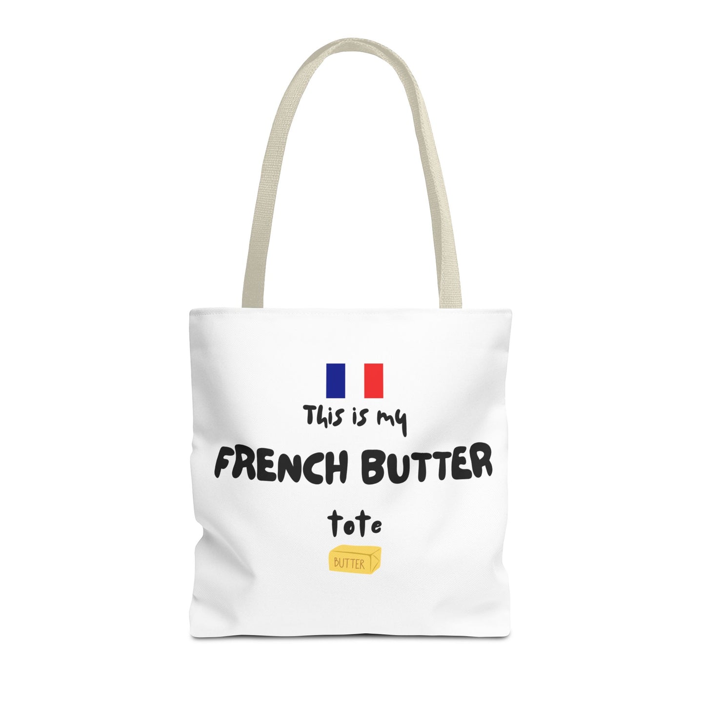 French Butter Tote Bag - Perfect for Food Lovers, International Flight Crews, Shopping, Beach Days, Eco-Friendly Gift, Summer Outings