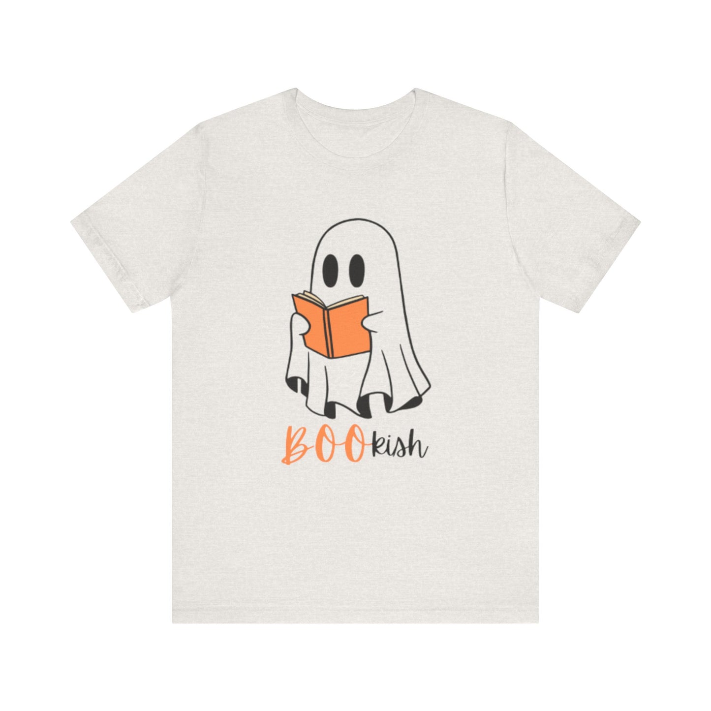 BOOkish Ghost Reading Unisex Tee, Cute Halloween Shirt, Autumn Apparel, Ghost Lover Gift, Spooky Reading T-Shirt