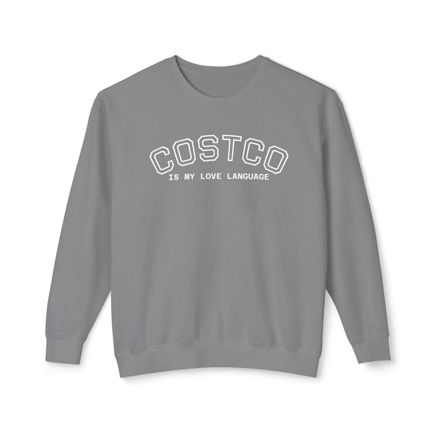 Costco Love Language Sweatshirt, Unisex Crewneck, Cozy Gift for Food Lovers, Casual Fashion, Great for Holidays & Everyday Wear
