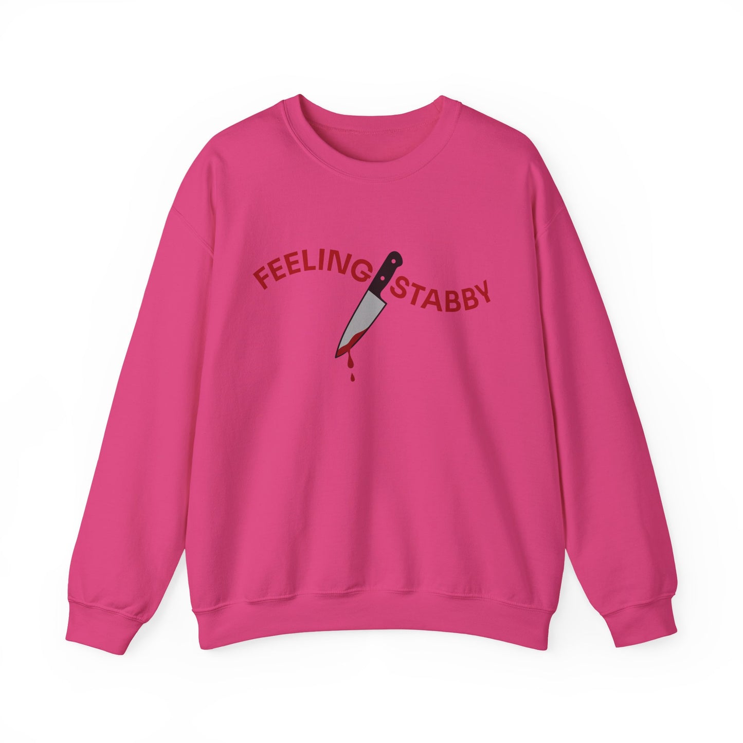 Feeling Stabby Crewneck Sweatshirt-Funny Murder Podcast Gift, Forensics Obsession Cover, Crime Junkie Aesthetic Sweatshirt